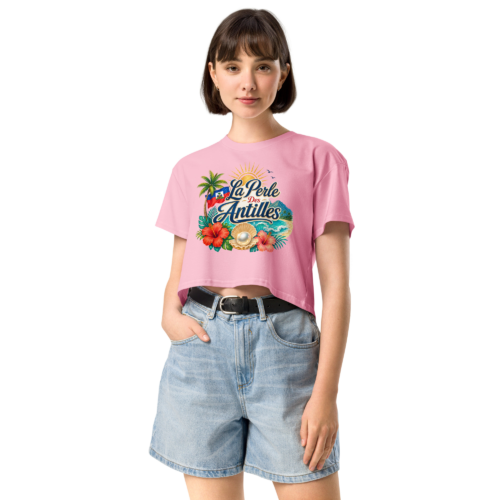Haiti La Perle Des Antilles Women’s Crop Top - Image 3