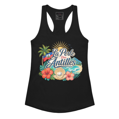 Women’s Racerback Tank-Haiti La Perle Des Antilles