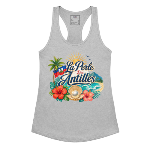 Women’s Racerback Tank-Haiti La Perle Des Antilles