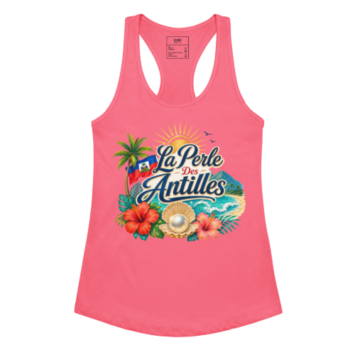 Women’s Racerback Tank-Haiti La Perle Des Antilles