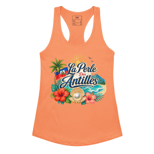 Women’s Racerback Tank-Haiti La Perle Des Antilles