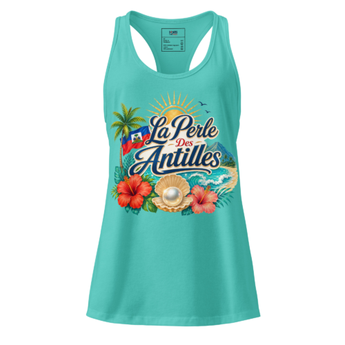 Women’s Racerback Tank-Haiti La Perle Des Antilles