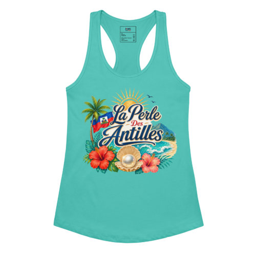 Women’s Racerback Tank-Haiti La Perle Des Antilles