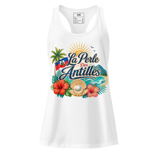Women’s Racerback Tank – Haiti La Perle Des Antilles | Soft, Fitted, Breathable Activewear - Image 7
